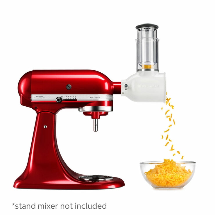 KitchenAid Fresh Prep Slicer / Shredder attached to the stand mixer KitchenAid Fresh Prep Slicer / Shredder attached to the stand mixer