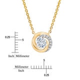 0.28ctw Round Brilliant Cut Diamond Pendant, 14ct Yellow Gold