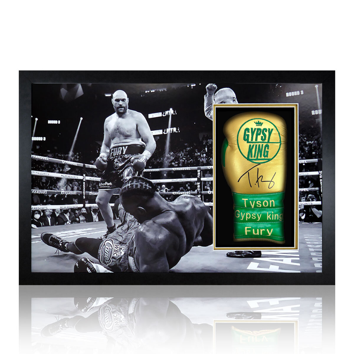 Tyson Fury Signed Boxing Glove displayed in Iconic Photo Frame