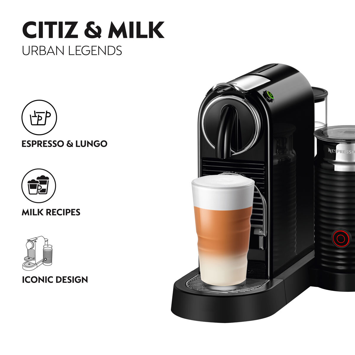 Nespresso by Magimix Citiz Capsule Coffee Machine & Aeroc