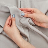 Luff Grey Silk Duvert Set Two Pillowcases