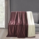 Etched Sherpa Velvet Blanket in Berry