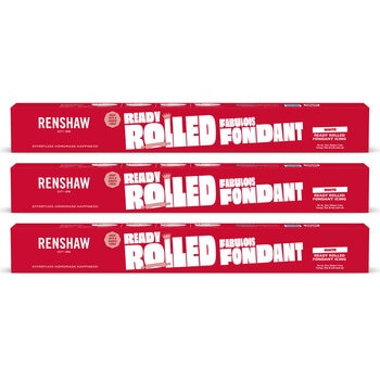 Renshaws Ready Rolled Fondant Icing Discs, 3 x 450g