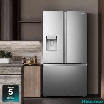 Hisense RF793N4SASE, French Door Fridge Freezer E Rating in Stainless Steel