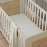 Tutti Bambini Alba Mini Cot Bed with Sprung Mattress, White & Distressed Oak