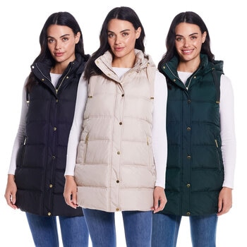 Weatherproof Ladies Hooded Long Gilet