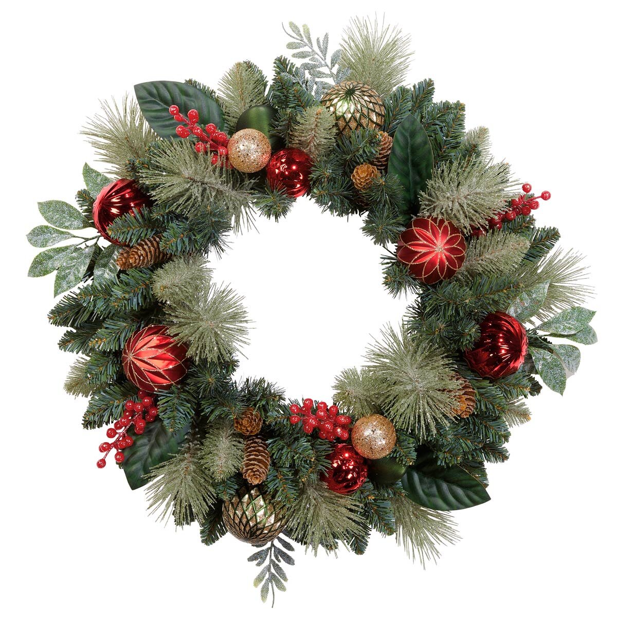 buy 24" Unlit Wreath Close Up Image at costco.co.uk