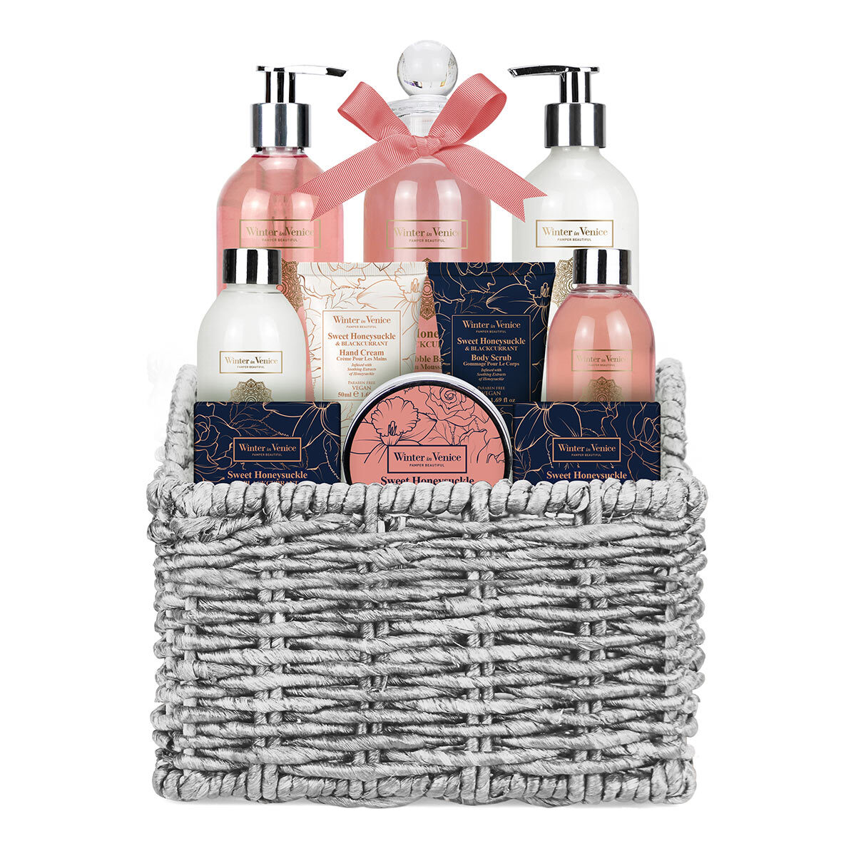 Winter In Venice Wicker Gift Set Infused with Honeysuckle Extracts