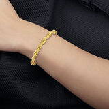 14ct Yellow Gold Mult-Link Twist Bracelet