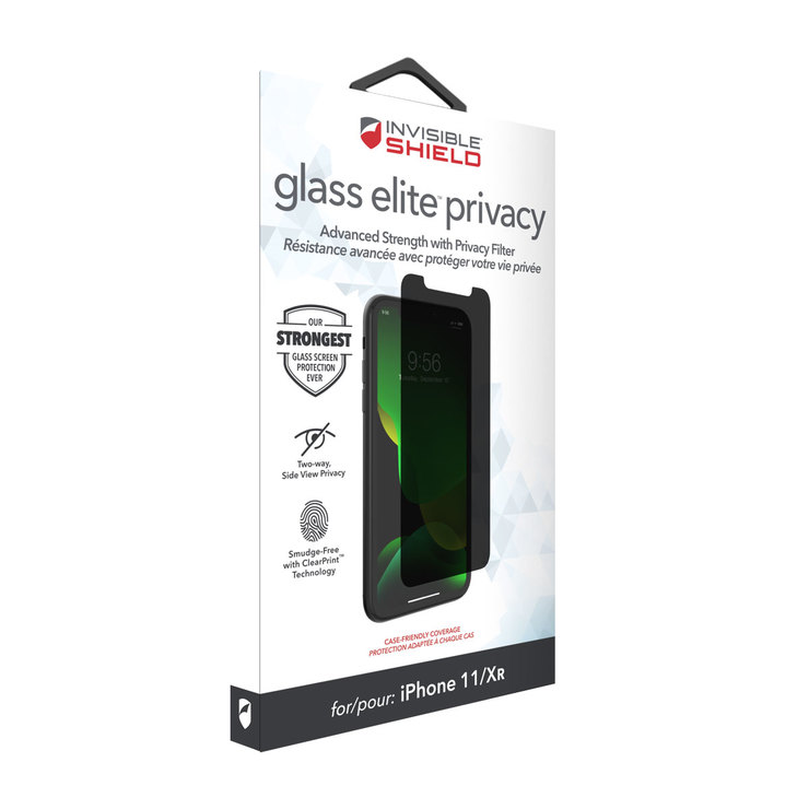 InvisibleShield Glass Elite Privacy Screen Protector for iPhone Xr/ 11