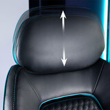 DPS® Centurion Gaming Chair with Adjustable Headrest, Black