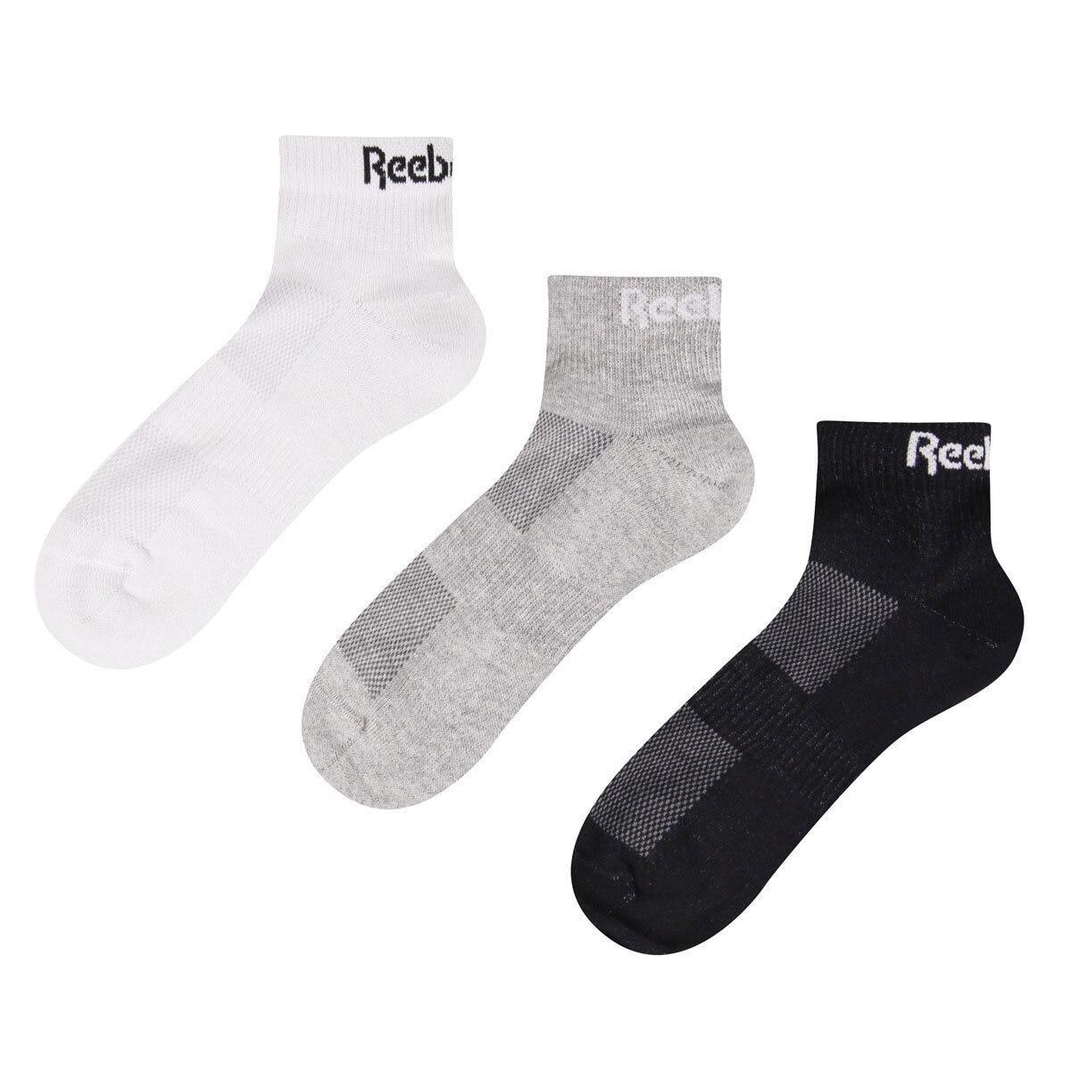 Reebok Unisex Essential Ankle Socks 6 Pack in Grey