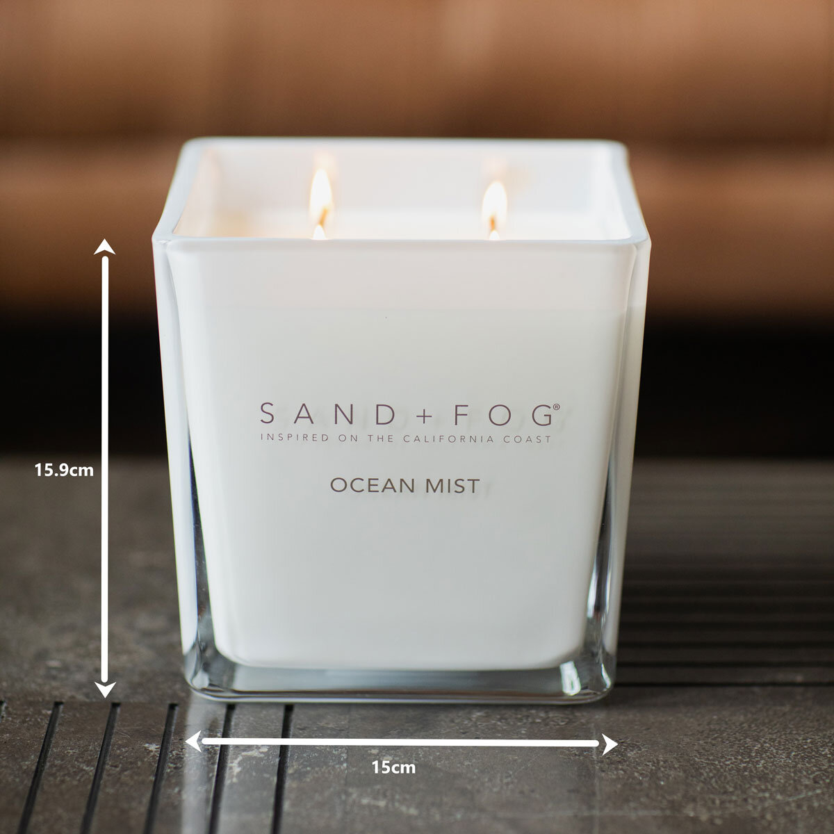 Sand & Fog Square 4 Wick Candle in 3 Scents