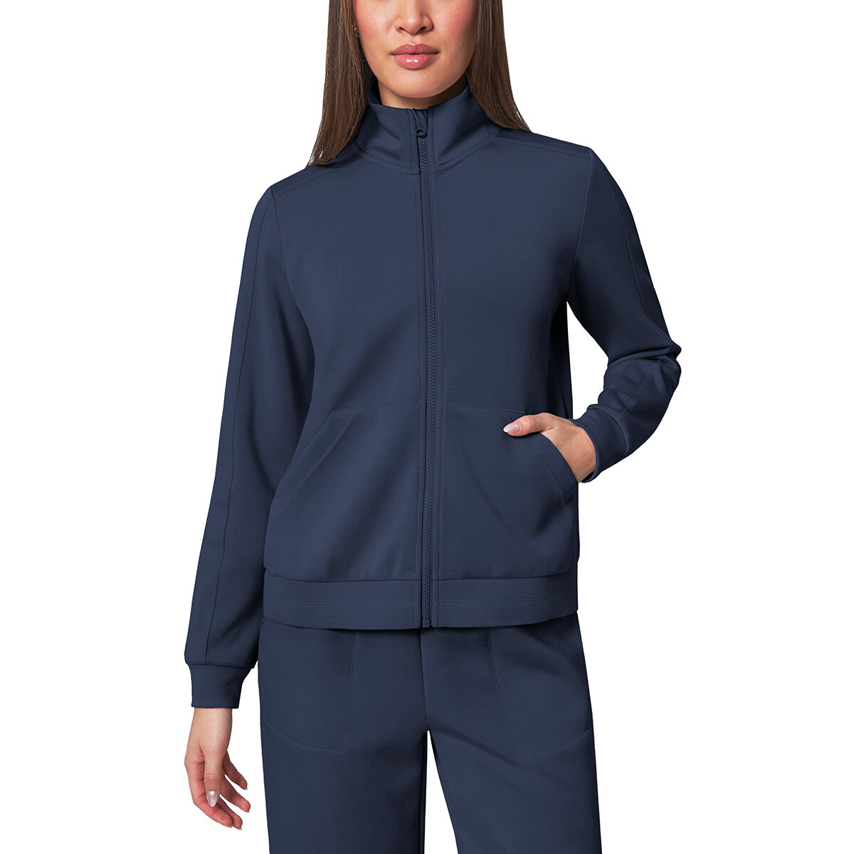 Mondetta Ladies Tech Full Zip Fleece in Blue