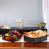 Lifestyle image of fruit in both baskets out of frame