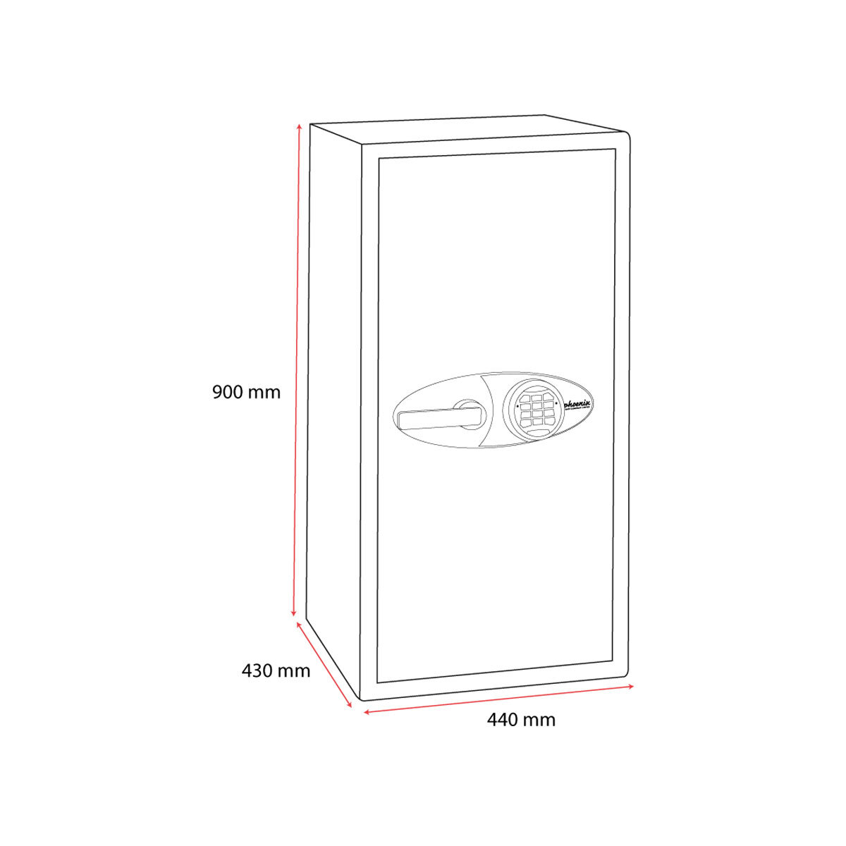 Phoenix 90 Litre Neptune HS1053E Security Safe with Electronic Lock Including Delivery and Positioning