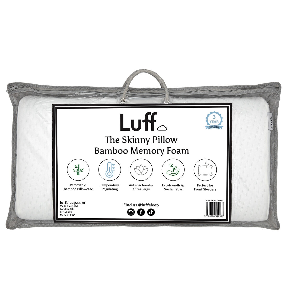 Luff Skinny Bamboo Pillow