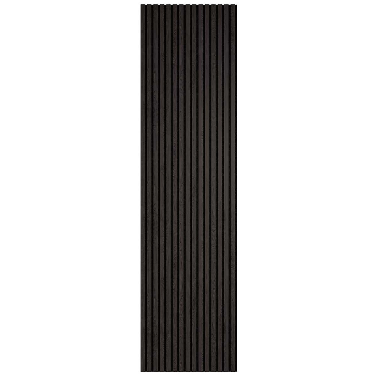 Graphite Decorative Slatted Wood Wall Panel 17mm x 3 m x 0.6 m (2 panels per pack)