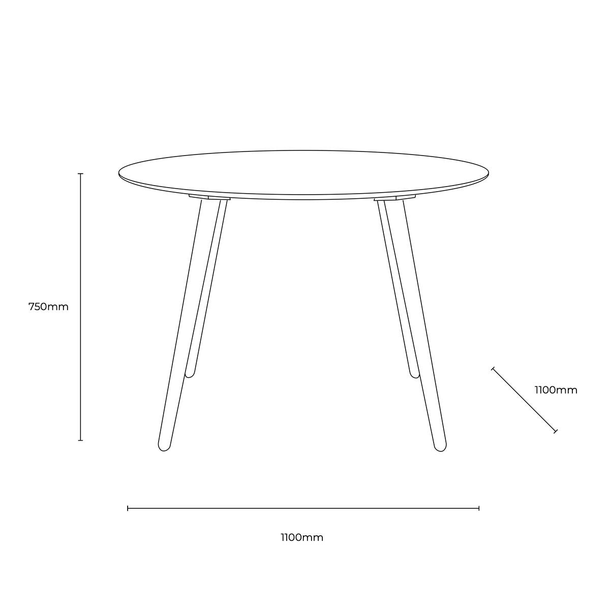 Gallery Hatfield Smoked Round Dining Table, Seats 4