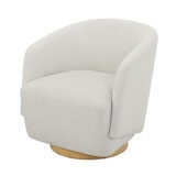 Henredon Murphy Cream Fabric Swivel Chair