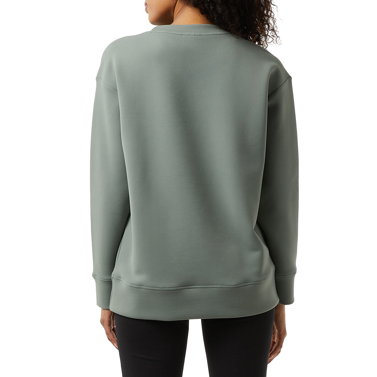 32 Degrees Ladies Sueded Tech Crewneck in Green