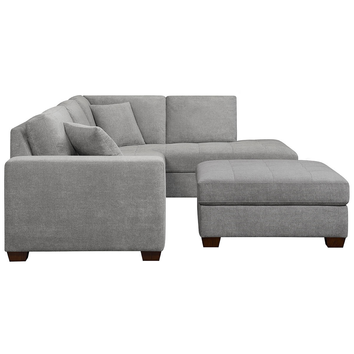 Thomasville Miles Grey Fabric Corner Sofa with Ottoman Costco UK