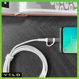 VELD Super-Fast 2m USB to Type-C/Micro USB Cables - 3 Pack