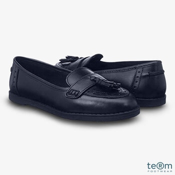 TeⓇm Harley Leather Loafers Girl's School Shoes