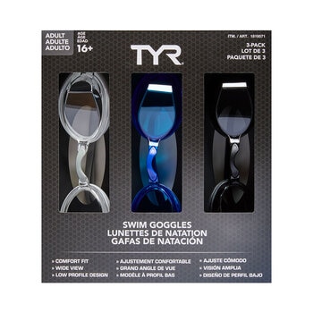 TYR Adult Goggles 3 Pack