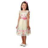 Jona Michelle Girls Dress in White