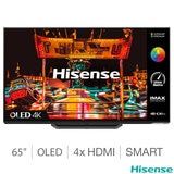 Buy Hisense 65A85HTUK 65 Inch OLED 4K Ultra HD Smart TV at costco.co.uk