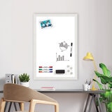 MessageStor Magnetic Dry Erase Board with Accessories