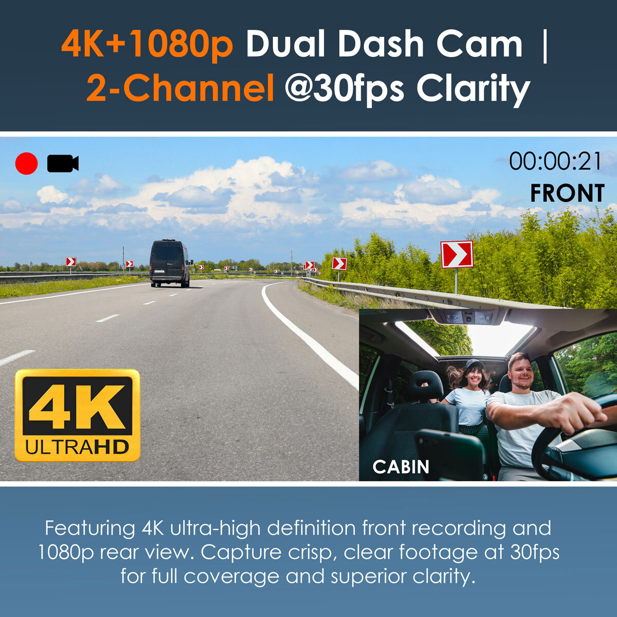 Rexing R316-2-CS 2 Channel 4K Dash Cam at costco.co.uk