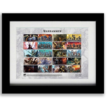 Official Warhammer Framed Stamps Collectors sheet by Royal Mail. Ready to hang gift.