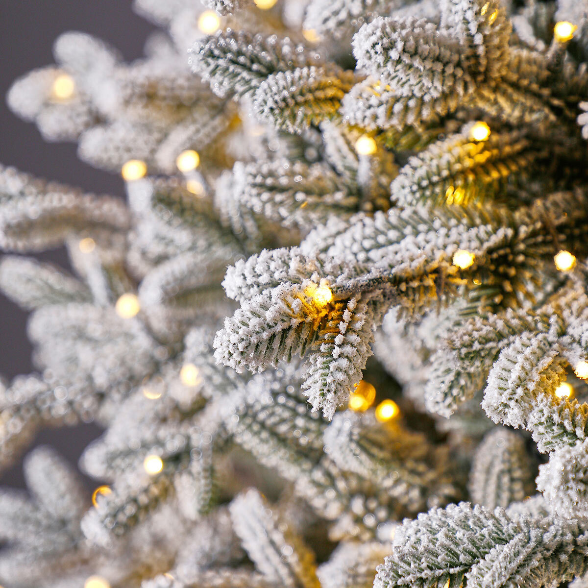 Buy 7.5ft Pre-Lit Glitter Flocked Aspen Tree Close-Up1 Image at Costco.co.uk