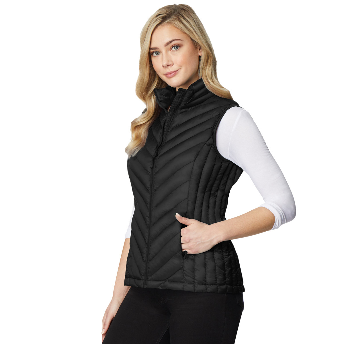 32 Degree Women's Cloudfill Packable Vest in Black, Large | Costco UK