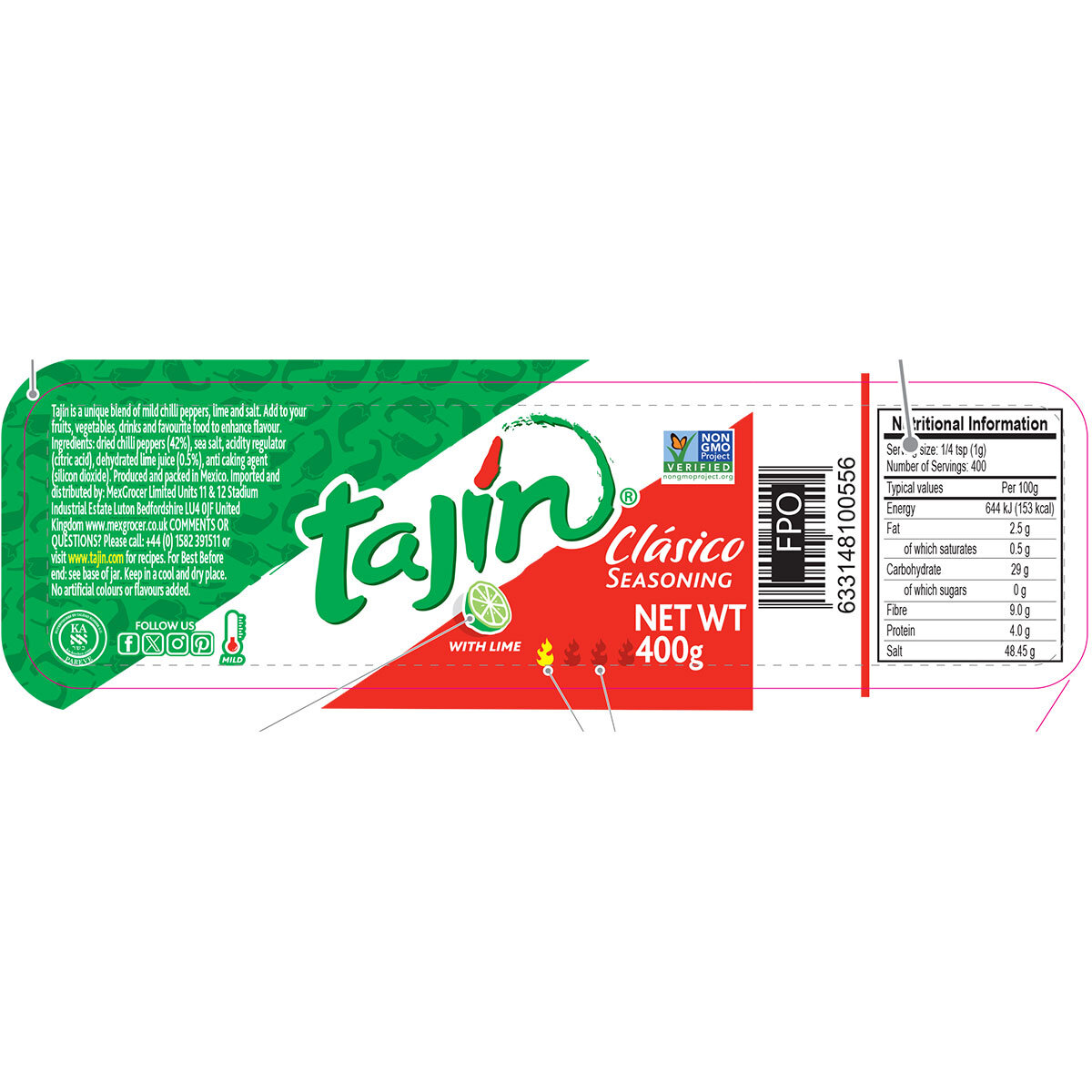Tajin Classic Seasoning, 400g
