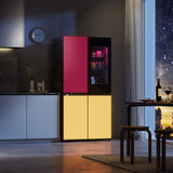 LG MoodUP™ GMV960NNME Side by Side Fridge Freezer with InstaView in Colour Changing LED, E Rated