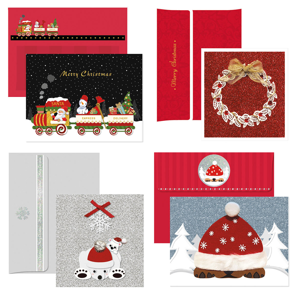 Burgoyne Hand Crafted Christmas Cards Assortment - 30 Pack | Costco UK