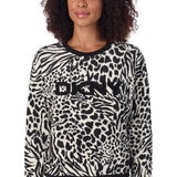 DKNY Ladies Fleece Lounge Set in Animal Print