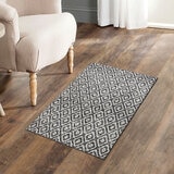 Devgiri Jacquard Rug in Charcoal Ivory