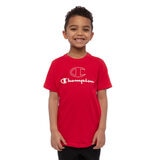 Champion Boy's 2 Pack Short Sleeve T-shirt in Black/Scarlet