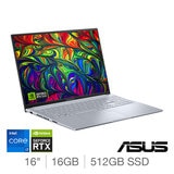 ASUS Vivobook 16X, Intel Core i7, 16GB RAM, 512GB SSD, NVIDIA GeForce RTX 4050, 16 Inch Laptop, K3605ZU-N1058W