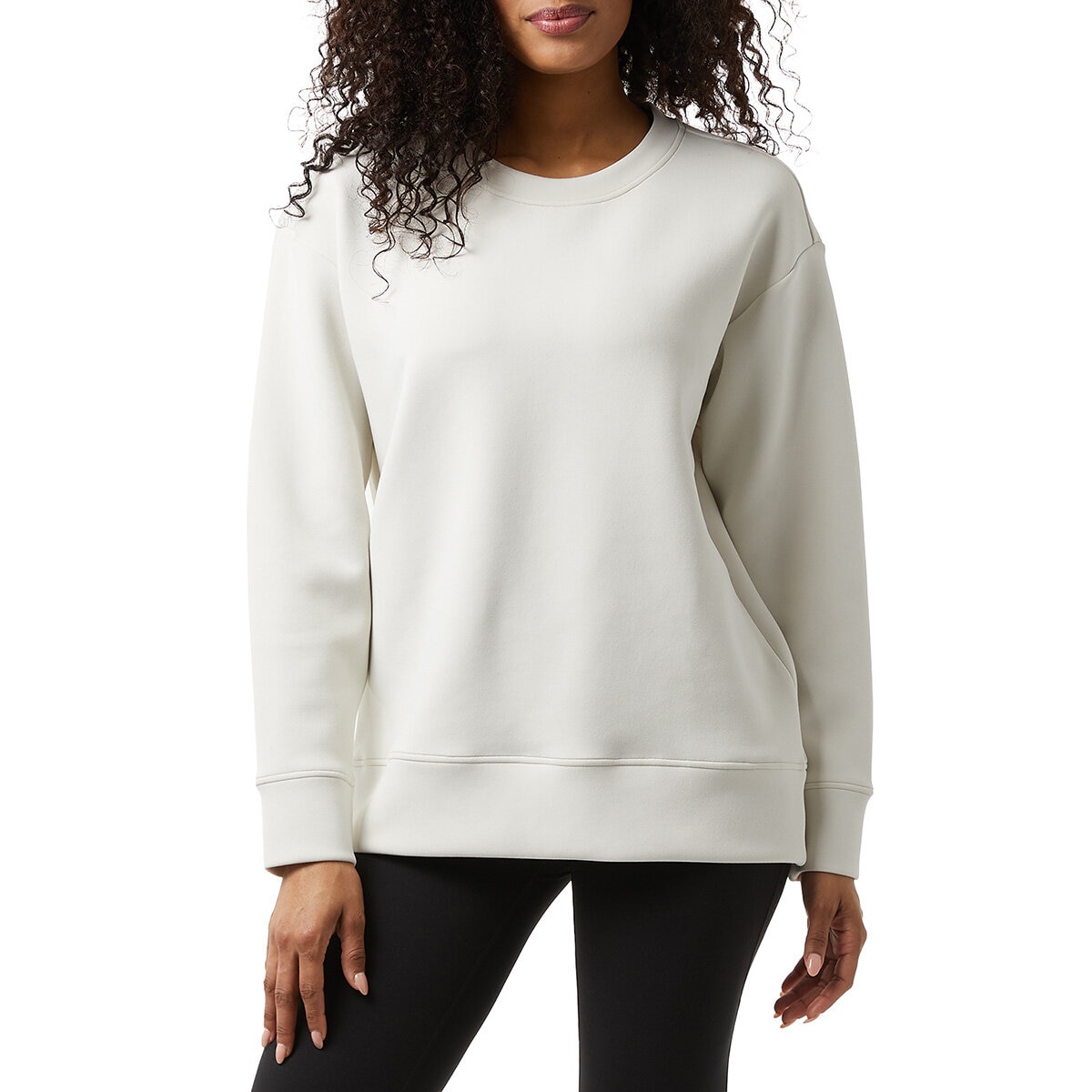 33 Degrees Ladies Sueded Tech Crewneck