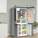 Bosch KFI96APEAG, Series 6, Freestanding Multi Door Fridge Freezer, E Rated in Silver