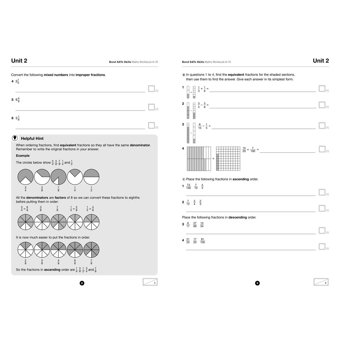 Bond SATs Skills 6 Work Book Pack, KS2 Year 5 Ages 9-10