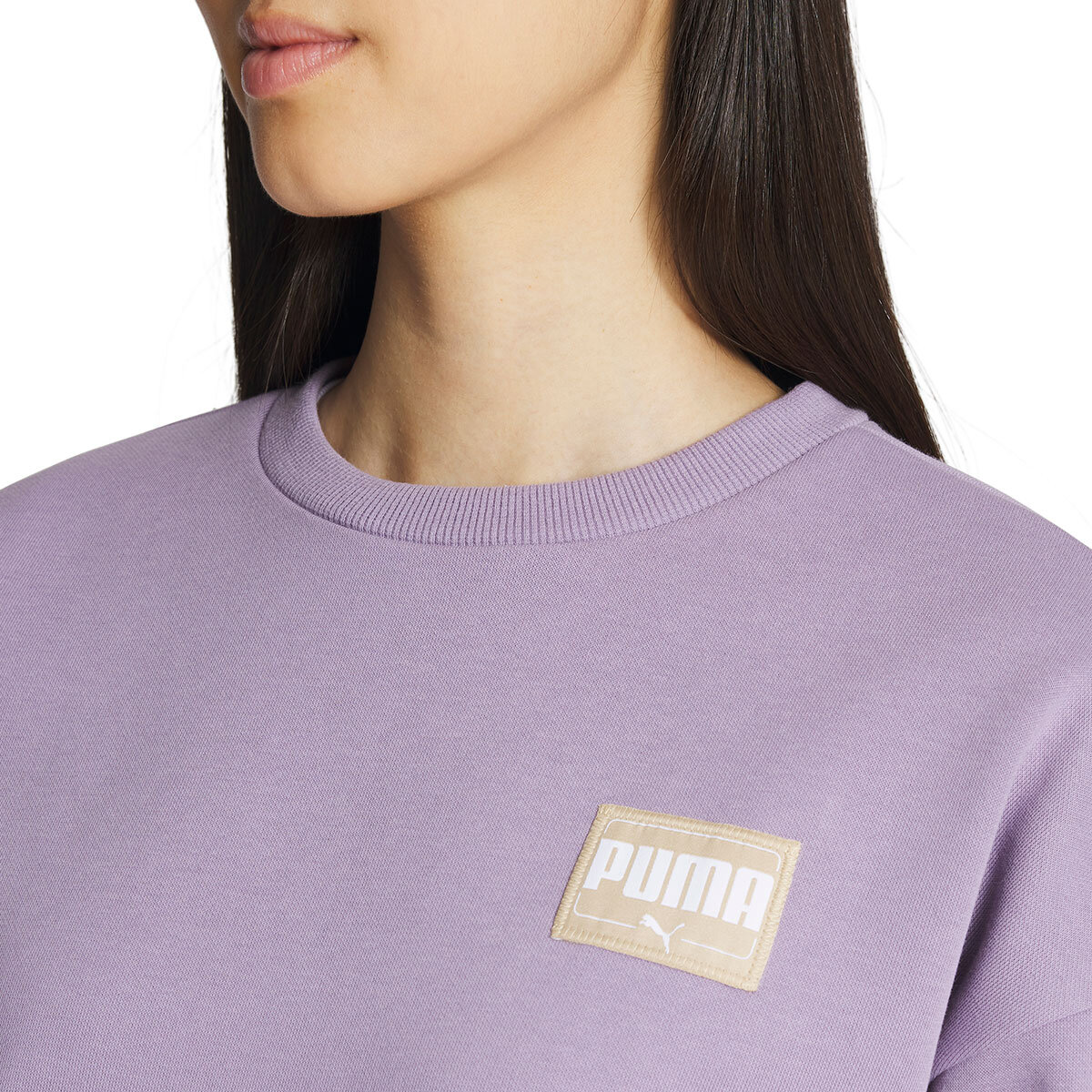 Puma Ladies Patched Up Crewneck in Black