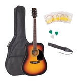 Encore acoustic guitar kit- Sunburst- right bundle