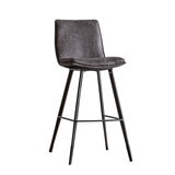 Gallery Henley Grey Faux Leather Bar Stool, 2 Pack