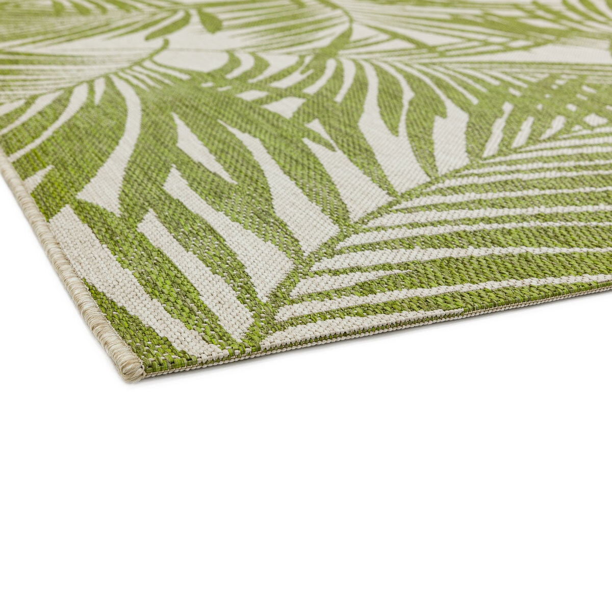 Patio Outdoor Green Palm Rug